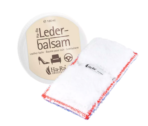 Leather balm, leather cream with cloth