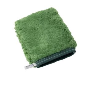 Green, outdoor cleaning glove