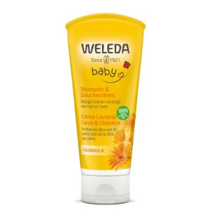 Shampoing et crème de douche Bébé au calendula de Weleda